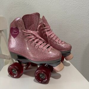 Too Faced limited edition Roller Skates Pink Glitter Sparkle Women's Size 5